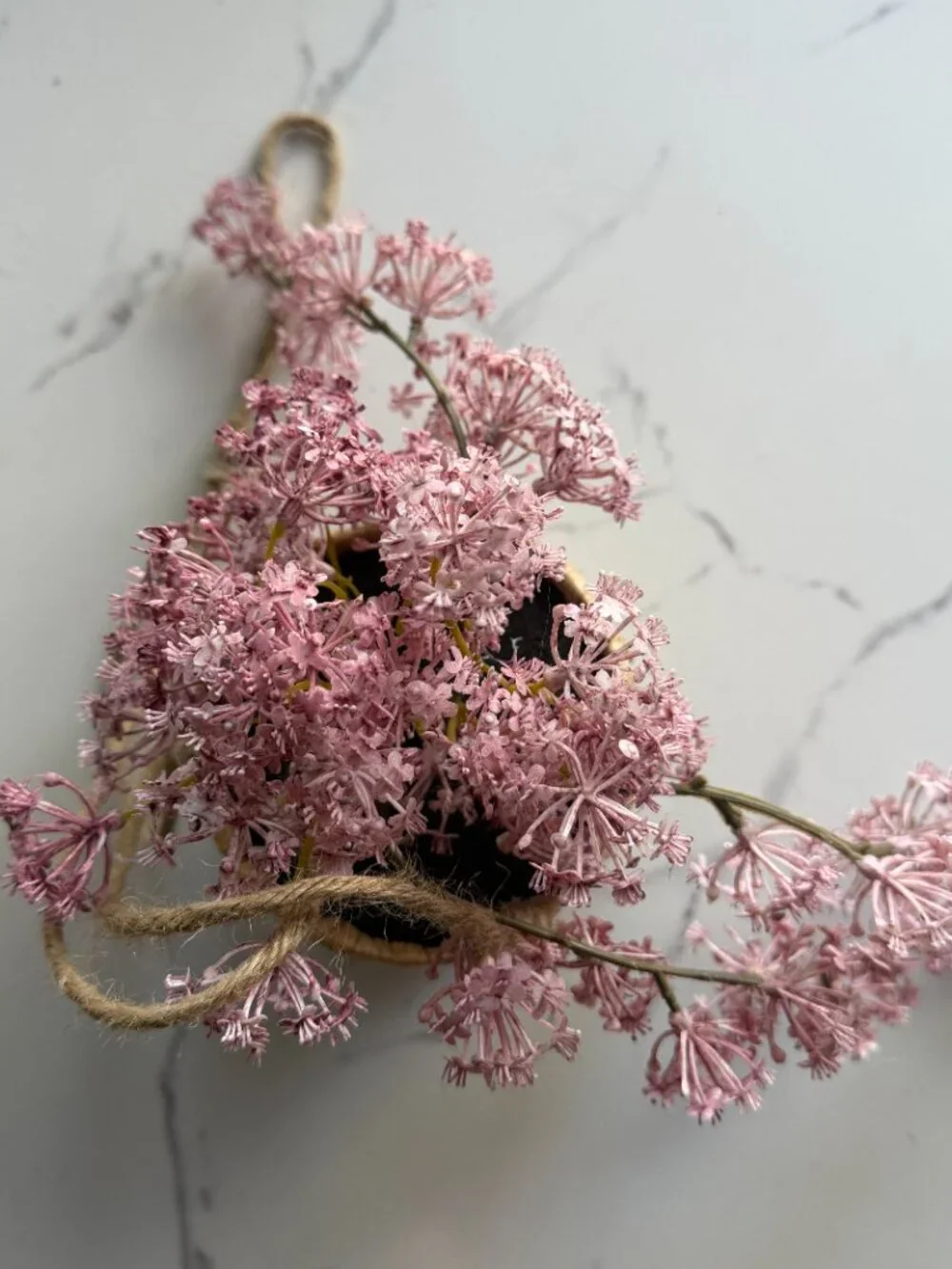 Target Threshold Faux Pink Flowers Hanging Basket